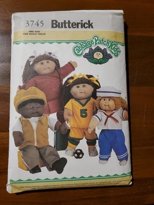Butterick 3745 Cabbage Patch детская одежда футбол, моряк, верхняя одежда 16 дюймов и 21 дюйм - Изображение 1 из 2