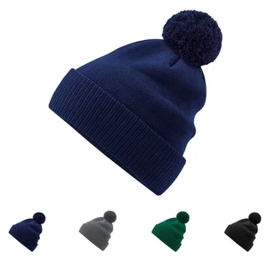 Cappello berretto invernale 100% cotone biologico Bobble Pom lavorato a maglia uomo donna - Foto 1 di 16