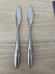 Nambe GLACIER Dinner Knives Lot of 2 Stainless Steel 18/10 Made in Korea - Picture 1 of 7