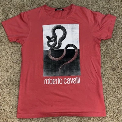 CAMISETA ROBERTO CAVALLI HOMBRE GRÁFICO SERPIENTE / ROJA  Foto 1 de 4