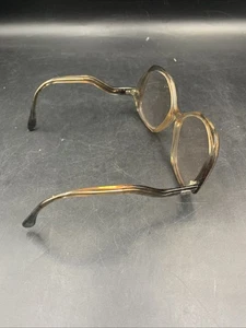 Vintage Oversized Olga Cassini Butterfly 518-37 Amber brown Eyewear FRAMES ONLY - Picture 1 of 7
