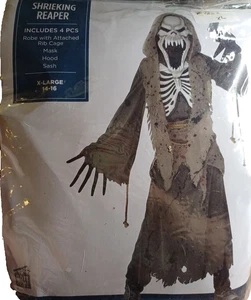 Kreischender Sensenmann Halloween Kostüm für Jungen, Extra Large XL (12-14) - Bild 1 von 3