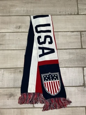 Cachecol olímpico Team USA novo com etiquetas vermelho branco azul América tamanho único - Imagem 1 de 2