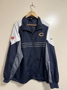 XL Reebok Chicago Bears Full Zip Windbreaker NFL Sports Illustrated Vintage 00’s - Picture 1 of 7