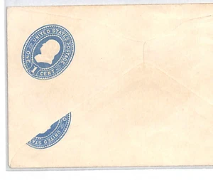 USA Cover 1c Blue ERROR *TWO MISPLACED DIES* Postal Stationery Envelope XU266 - Picture 1 of 16