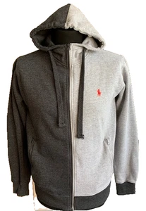 Ralph Lauren Polo Women’s Full Zip Two Tone Grey Hoodie Medium - Picture 1 of 6