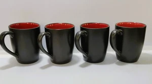 4 Target Worldview Collection Home Coffee Cup Mug Red and Black Stoneware - Picture 1 of 3