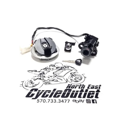 2020 19-23 KAWASAKI NINJA ZX6R ZX636 IGNITION SWITCH KEY GAS CAP SEAT LOCK SET - Image 1 of 4