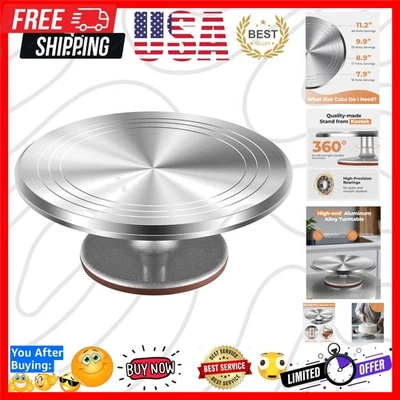 Soporte giratorio para pasteles de aleación de aluminio de 12 pulgadas giratorio para pasteles... Foto 1 de 4