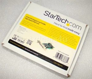 StarTech PEXUSB4DP 4-Port PCI-E High Speed USB Adapter Card Low Profile New - Picture 1 of 5