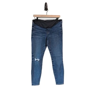 J. Crew Maternity Jeans Size 28 Over Belly Distressed Preppy Stretch Medium Wash - Picture 1 of 6