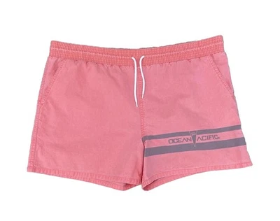 Pantalones Cortos Sueltos Forrados Surf Salmón Rosa Gris Para Hombres Años 80 OP Ocean Pacífico Grandes Foto 1 de 4