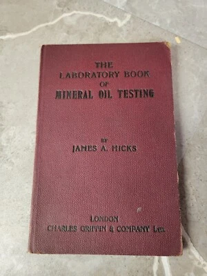 Laboratory book of mineral oil testing. Jas Hicks & Boverton Redwood 1906 Illust Foto 1 de 4