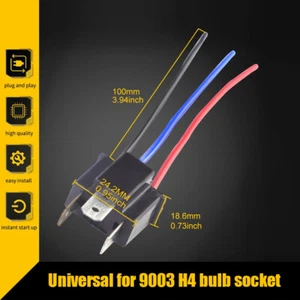 2x 9003 H4 Bombilla Enchufe Adaptador Macho Conector LED Faro Antiniebla Lámpara Enchufe - Imagen 1 de 11