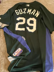 TAMPA BAY RAYS Baseball #29 Guzman MAJESTIC Green 2XL Jersey MLB Free Shipping - Picture 1 of 4