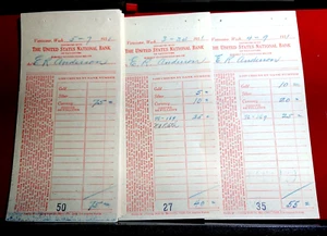 ☆1 NOTE FROM LOT☆ 1931 US NATIONAL BANK VANCOUVER WA {DEPOSIT SLIP GOLD SILVER} - Picture 1 of 6