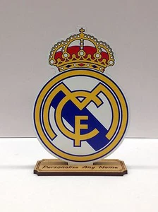 Personalised Football Club REAL MADRID Wooden Craft Laser Cut MDF 6mm Thickness - Imagen 1 de 1