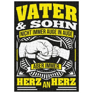 Puzzle 1000 Teile mit Poster Vater & Sohn 50 x 70 cm Vatertag vater geschenke - Bild 1 von 3