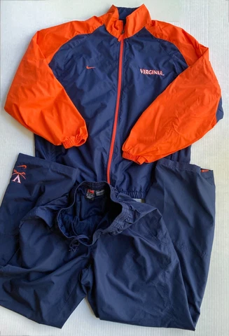 VTG Nike Team University Of Virginia Cavaliers Full Track Suit Mens L/XL Jacket Cover