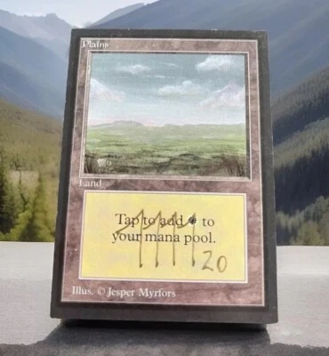 **Collectors Edition Beta Plains Signed** Jesper Myrfors Magic The Gathering MTG - Image 1 of 3