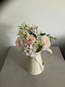 NEXT Artificial Flowers in Cream Metal Jug. Mother’s Day Gift - Picture 1 of 2