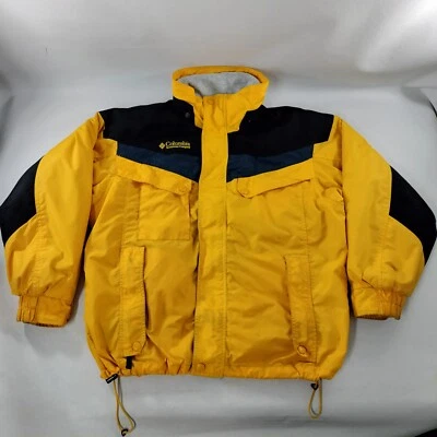 Vtg Columbia Sportswear Boulder Ridge Yellow Jacket Mens Large Lined Ski Coat - Image 1 of 4