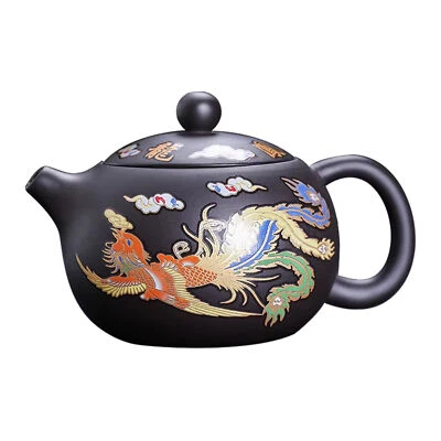 Color Changing Teapot Zisha Chinese Dragon Phoenix Teapot Purple Sands Teapot - Image 1 of 4