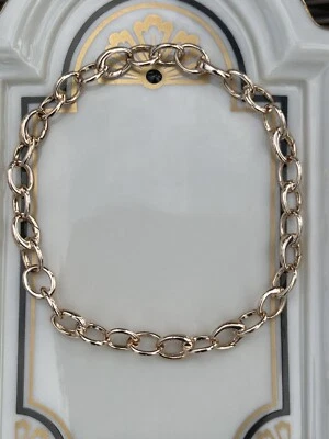 蒂芙尼 18K 玫瑰金 9 小号椭圆形交替扣小饰品手链 10.7 克 — 第 1/4 张图片