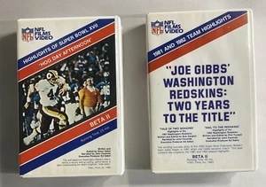 2 NFL FILMS SUPER BOWL XVII 17 HOG DAY AFTERNOON & Joe Gibbs 1982-83 BETA II - Picture 1 of 4