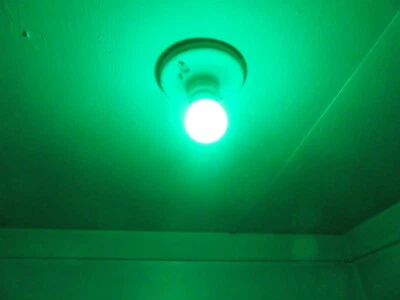 3-PACK - GE 3W LED A15 GREEN Light Bulb NON-DIMMABLE E26 Medium Base PARTY BULBS - Image 1 of 4