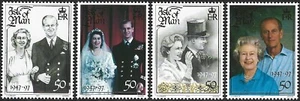 1997 Isle of Man Sg 768/771 Royal Golden Wedding MNH - Picture 1 of 2