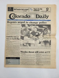Colorado Daily Gays March for Rights April 1990 Domino's Pizza Hut Ad Boulder CO - Picture 1 of 4