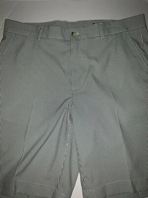 Pantalones cortos de golf Greg Norman a rayas blancas/azules para hombre talla 36 Foto 1 de 4