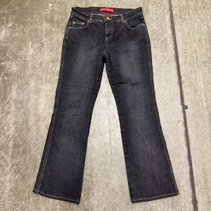 Glo Bootcut Jeans Women Size 9 Gray Denim Stone Wash Studded Low Rise Flat Front - Picture 1 of 7