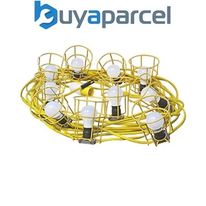 Faithfull Power Plus HL-03ES-22-LED Festoon Lights Low Energy 10 LED Bulbs 110V - Picture 1 of 4