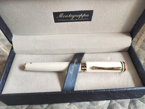 Montegrappa Italia pearl white fountain pen 18k gold M nib - Bild 1 von 20