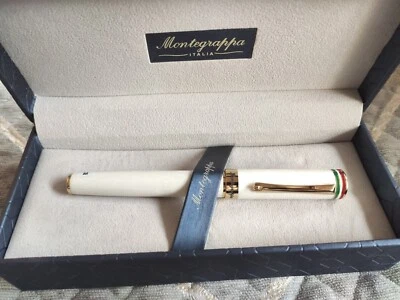 Montegrappa Italia pearl white fountain pen 18k gold M nib - Bild 1 von 4