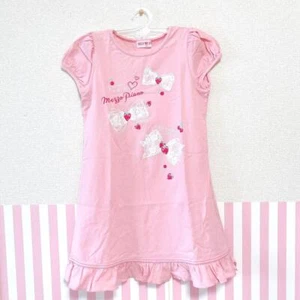 Mezzo Piano One Piece Pink 130cm Ribbon Frill Strawberry Heart Clothing Japan - Picture 1 of 24