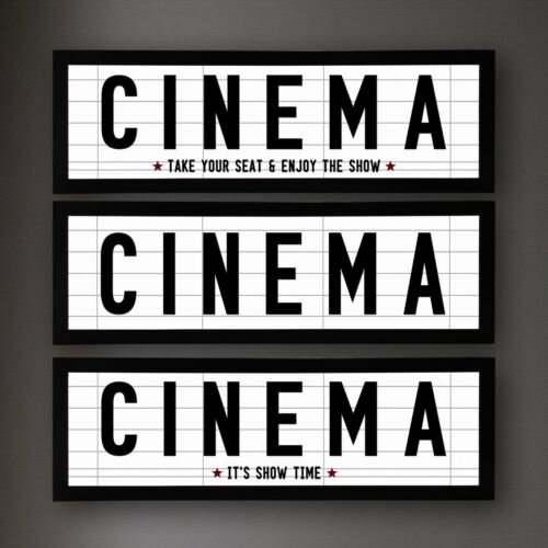 CINEMA - Retro Style LED light signs for Home Cinema - usb (82)