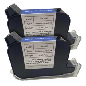 2PCS Universal Eco Solvent Ink Cartridge 600DPI 12.7mm Handheld Inkjet Printer  - Picture 1 of 5