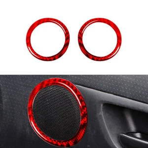 Cubierta de altavoz lateral de fibra de carbono roja para Toyota Tacoma 12-15 2 piezas - Imagen 1 de 12