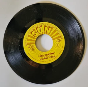 Johnny Cash Get Rhythm & Hey Porter SUN 1103 EP Record 1969 No Sleeve - Imagen 1 de 2