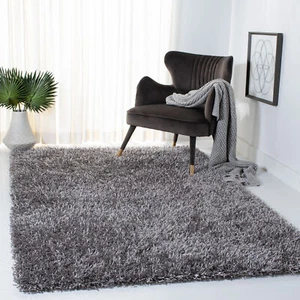 Safavieh Hand-Tufted Silken GREY Shag Area Rugs - SG531-8080 - Picture 1 of 19