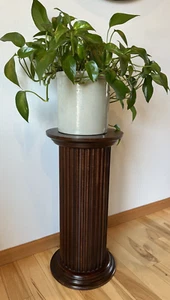Estatua de arte de madera vintage clásica columna dórica elevadora pedestal soporte para plantas - Imagen 1 de 8