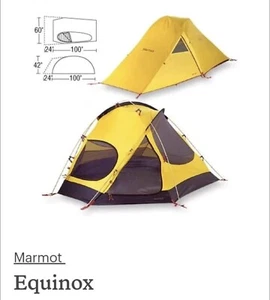 MARMOT EQUINOX 2 Tent, 2 PERSON, 3 SEASON Backpacking Lightweight - Picture 1 of 5