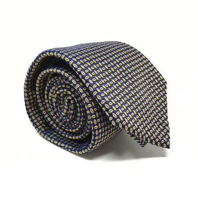 Corbata Thomas Rosa Clásica Azul Dorado Iridiscente Geométrica 100% Seda Hecha en Inglaterra Foto 1 de 4