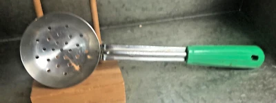 Vollrath 18-8 Stainless Steel Perforated Flat Ladle 47134 4 oz Restaurant Grade - Image 1 of 4