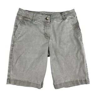 Tommy Bahama Womens Gray Flat Front Bermuda Shorts Sz 8 - Imagen 1 de 4