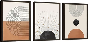 EXCOOL CLUB Mid Century Modern Wall Art - 12X16 Inch | 30X40 Cm Minimalist Wall - Picture 1 of 6
