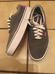 vans schuhe herren 6,5 grau mit himbeerem Absatz, geringe Gebrauchsspuren, noch viel getragen - Bild 1 von 10